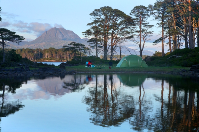 Camping on Eilean Ruairidh Mor, Loch Maree